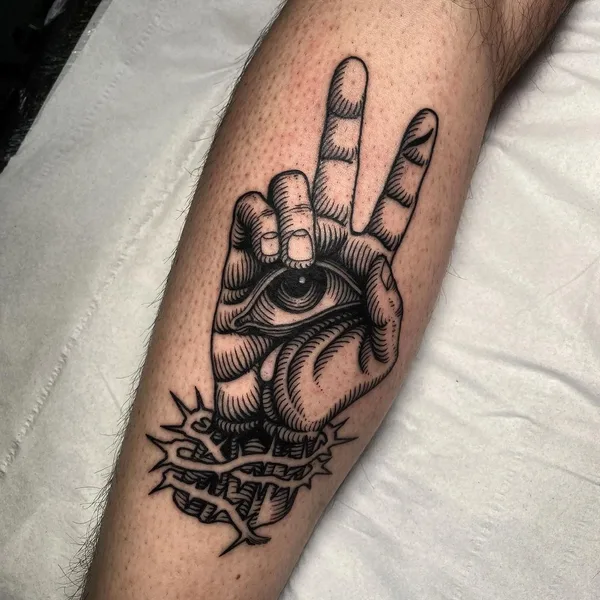 engraving tattoo by Cedric Maquin  in Lyon