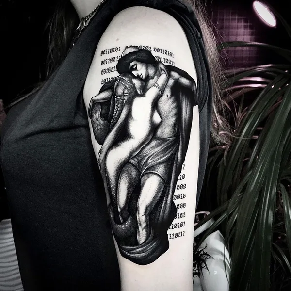 Graphic tattoo by Вероника Златогорская in Пенза