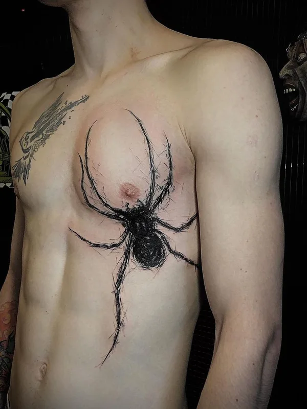male black sketch Tatuagem em chest #47882 | Tatuador Вероника Златогорская