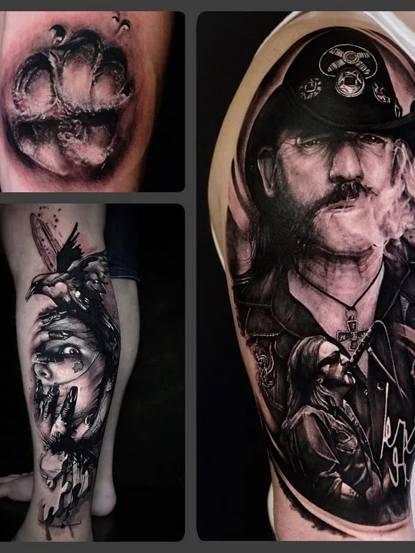 male black and grey realism tattoo on upper arm #47933 | Tattoo Artist Bene Bader
