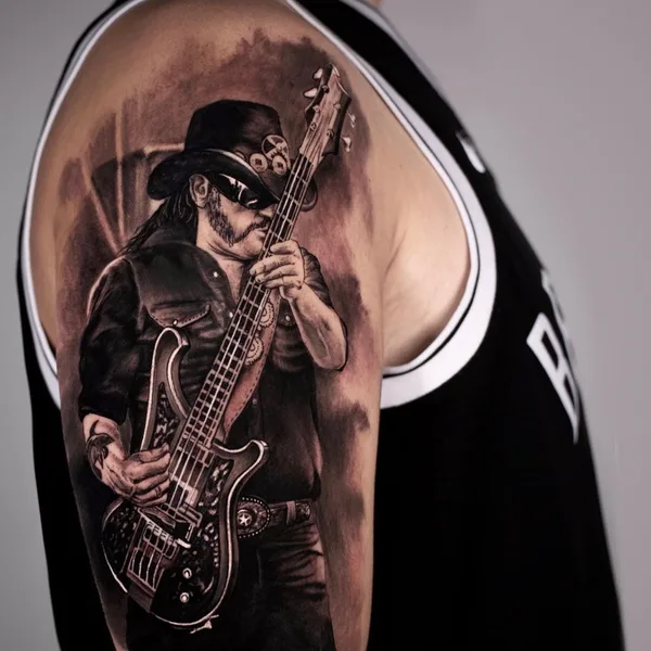 Portrait tattoo by Christis Galiropoulos in Lamía