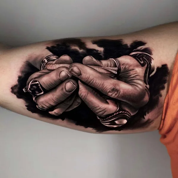 Portrait tattoo by Christis Galiropoulos in Lamía