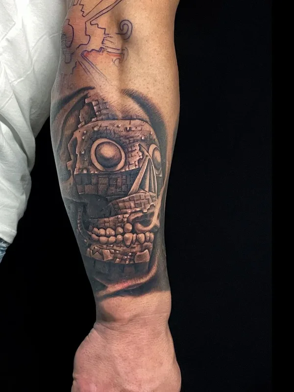 black and grey black and grey tatouage sur forearm #47997 | Artiste tatoueur Goethe