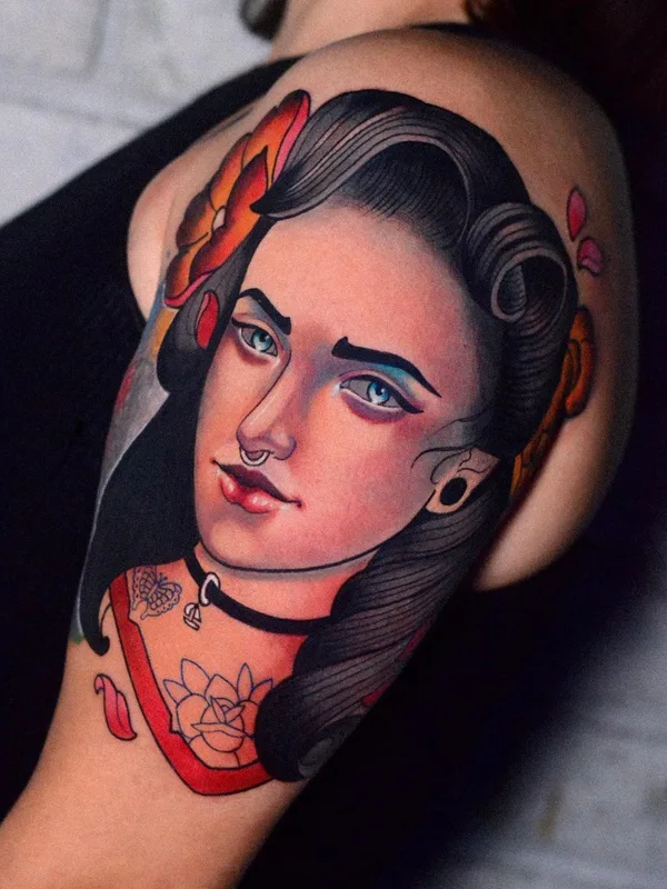 Neo Traditional tattoo by Coy Barrientos