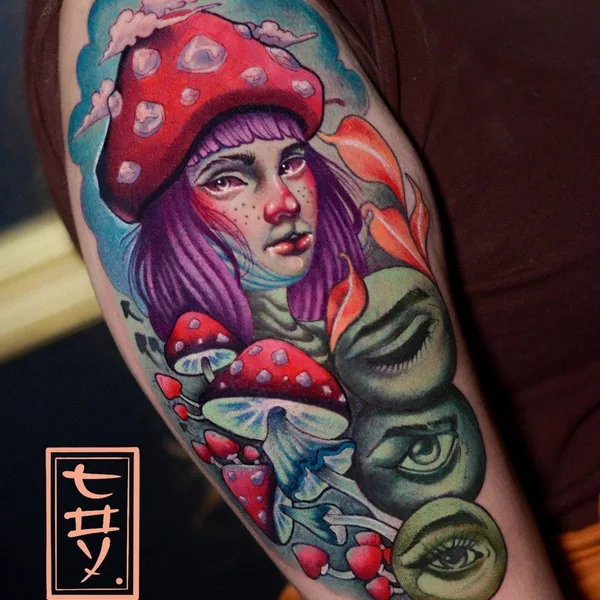 Neo Traditional tattoo by Coy Barrientos