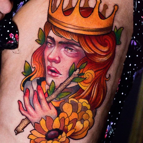Neo Traditional tattoo by Coy Barrientos