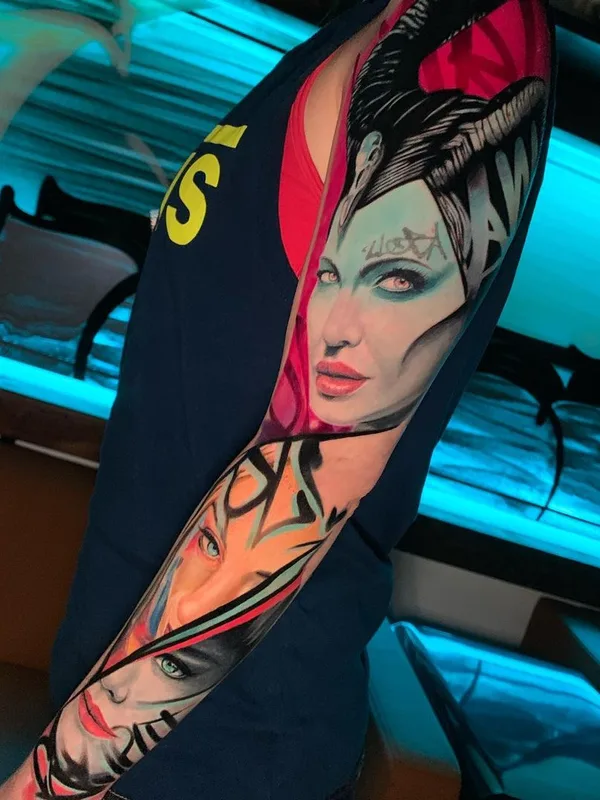 female color realism 타투 부위 full sleeve #48034 | 타투이스트 Miras Snower