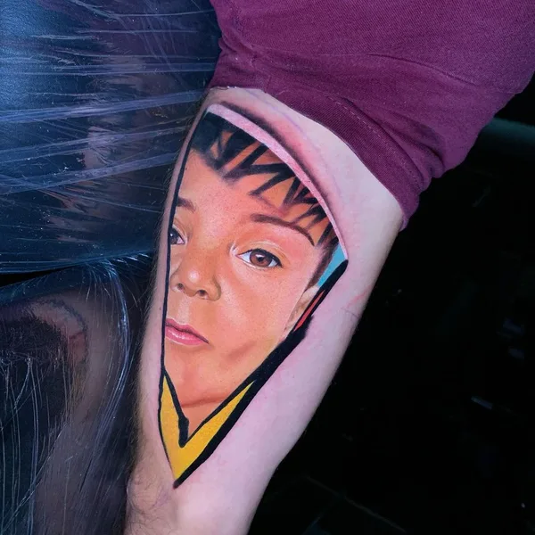 avant-garde tattoo by Miras Snower in Praha