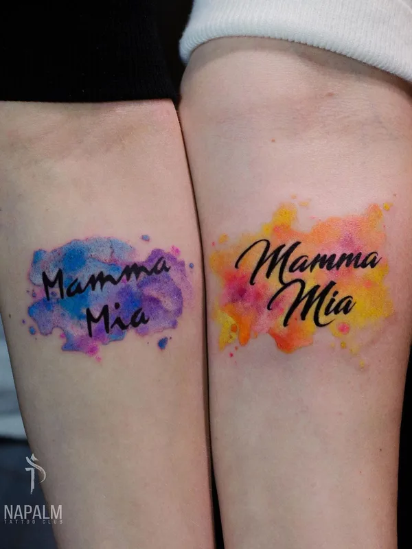 color watercolor tattoo auf thigh #48061 | Tätowierer Татьяна Сысоева
