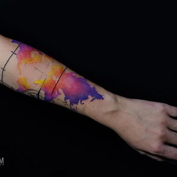 Watercolor tattoo by Татьяна Сысоева in Воронеж