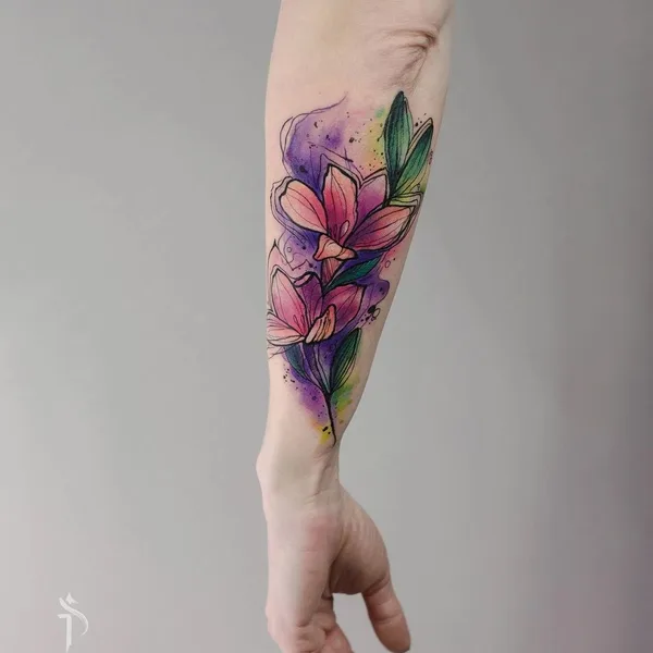 Watercolor tattoo by Татьяна Сысоева in Воронеж