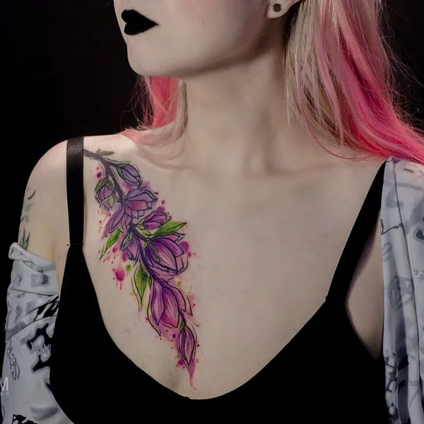 Watercolor tattoo by Татьяна Сысоева in Воронеж