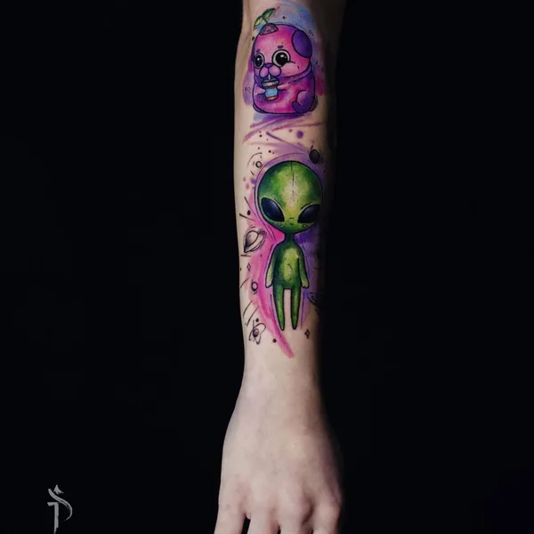 Watercolor tattoo by Татьяна Сысоева in Воронеж