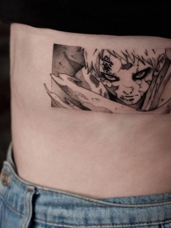 black and grey anime Tatuaggio su side #48080 | Tatuatore ππππ€π§π’π π‘π