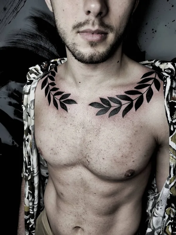 male black blackwork 타투 부위 chest #51868 | 타투이스트 Максим Жданов