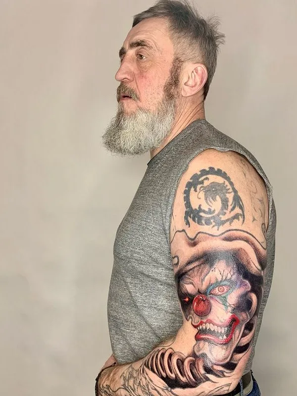 male color realism татуировка на full sleeve #51874 | Тату мастер Lokshyna Olha