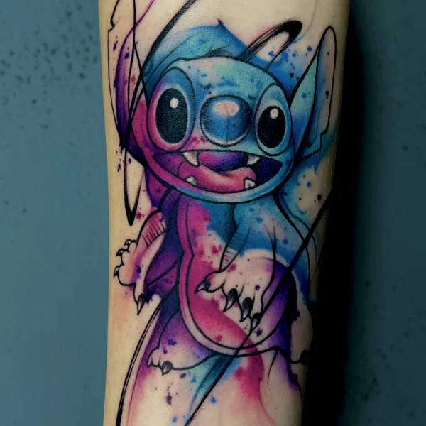 Watercolor tattoo by Daniil Taboo