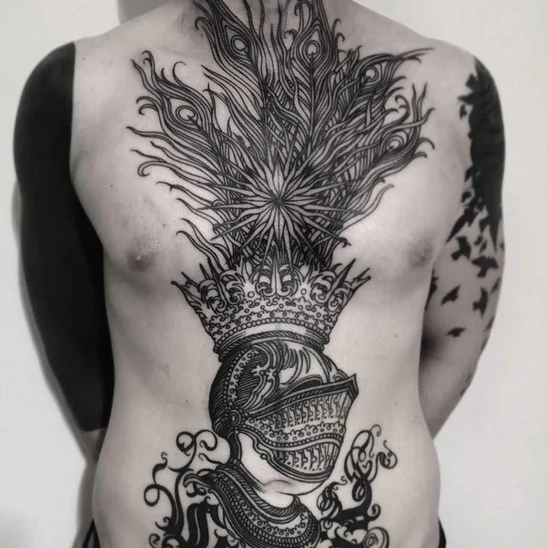 engraving tattoo by Alexander Grim in Praha