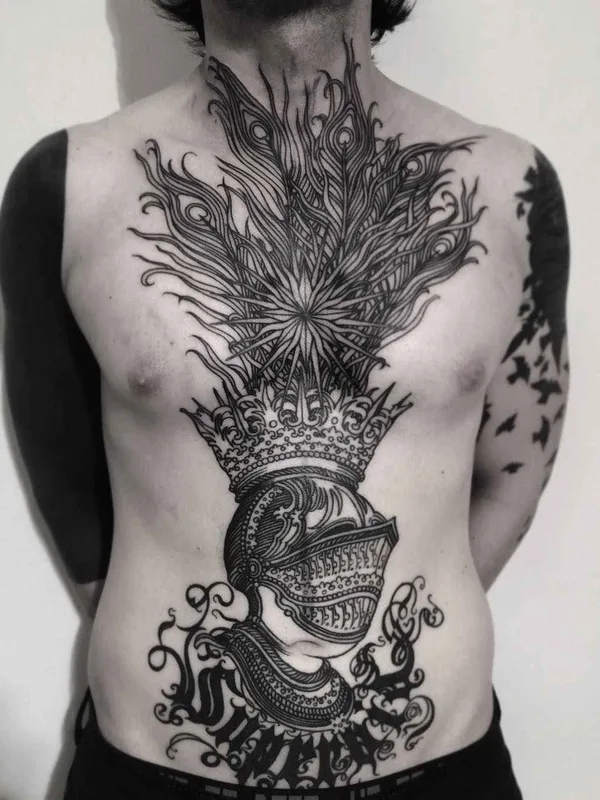engraving tattoo by Alexander Grim in Praha