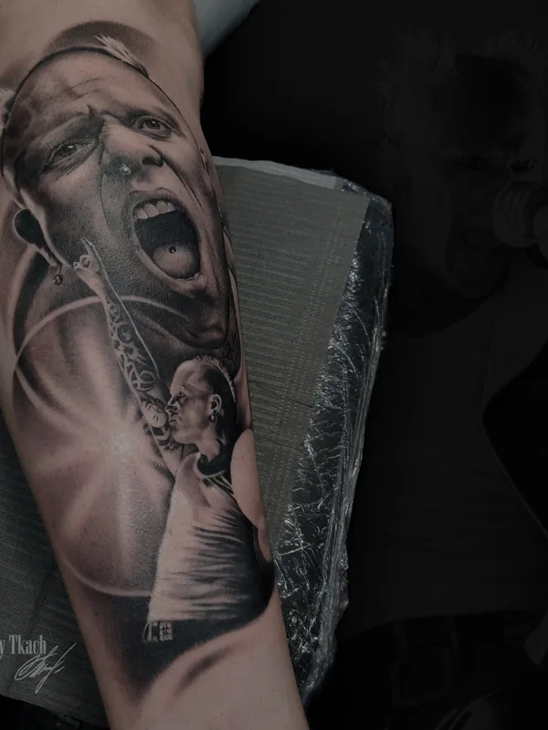 male black and grey realism татуировка на forearm #39717 | Тату мастер Евгений Ткач