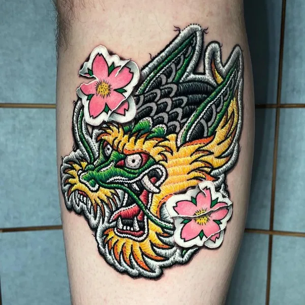 patch tattoo by Vinícius Moschen