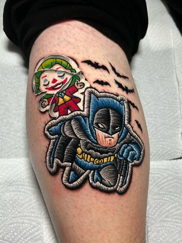 color cartoon Tatuagem em calf #68369 | Tatuador Vinícius Moschen