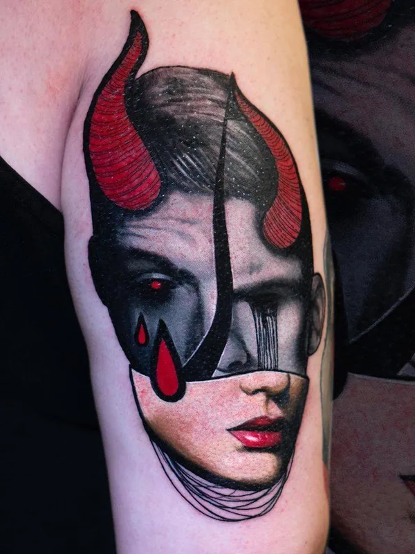 color realism tattoo auf bicep #30580 | Tätowierer Hans Deslauriers