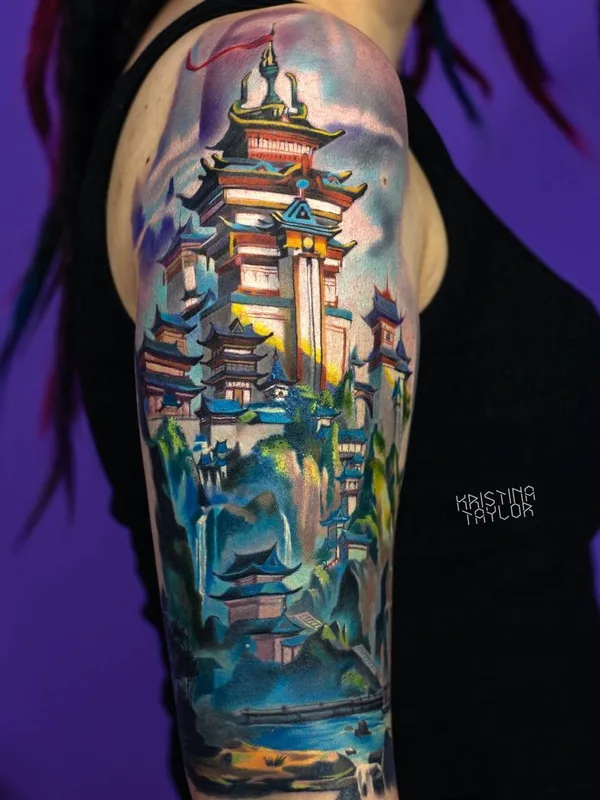 female color realism tattoo auf shoulder #31297 | Tätowierer Кристина Тейлор