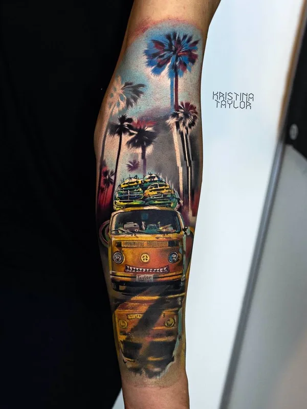 men color realism tattoo auf arm #31298 | Tätowierer Кристина Тейлор