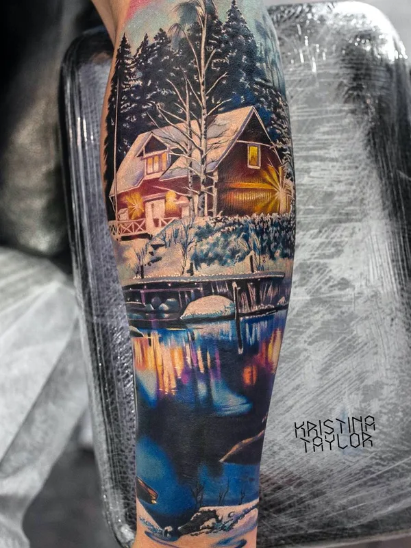 men color realism tattoo auf arm #31293 | Tätowierer Кристина Тейлор