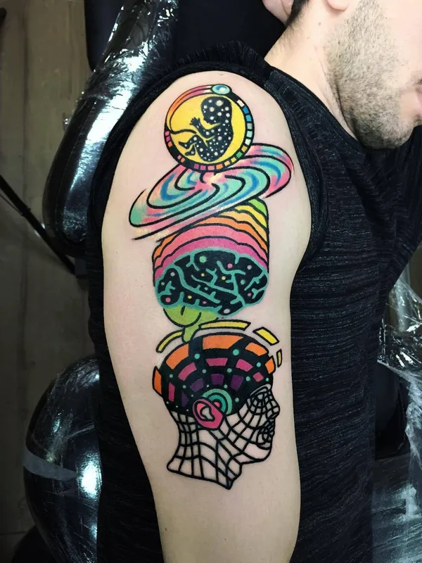 male color illustrative 纹身 在 shoulder #31318 | 纹身师 Raro82