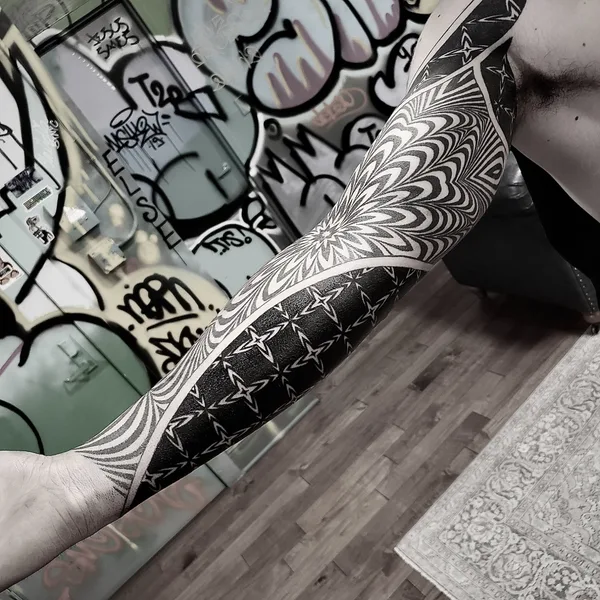 Ornamental tattoo by ILYA CASCAD in Las Vegas