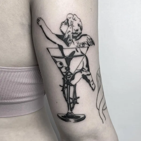 Black tattoo by Levi Cherry in Leeds