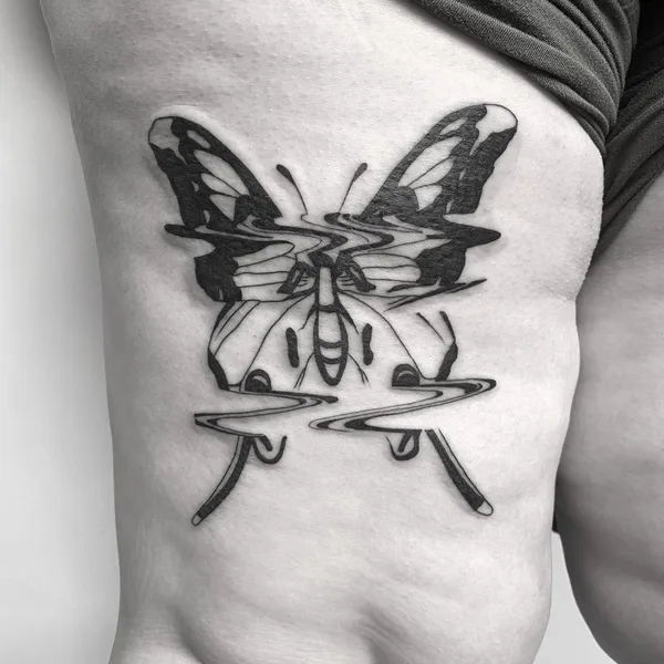 Black tattoo by Levi Cherry in Leeds