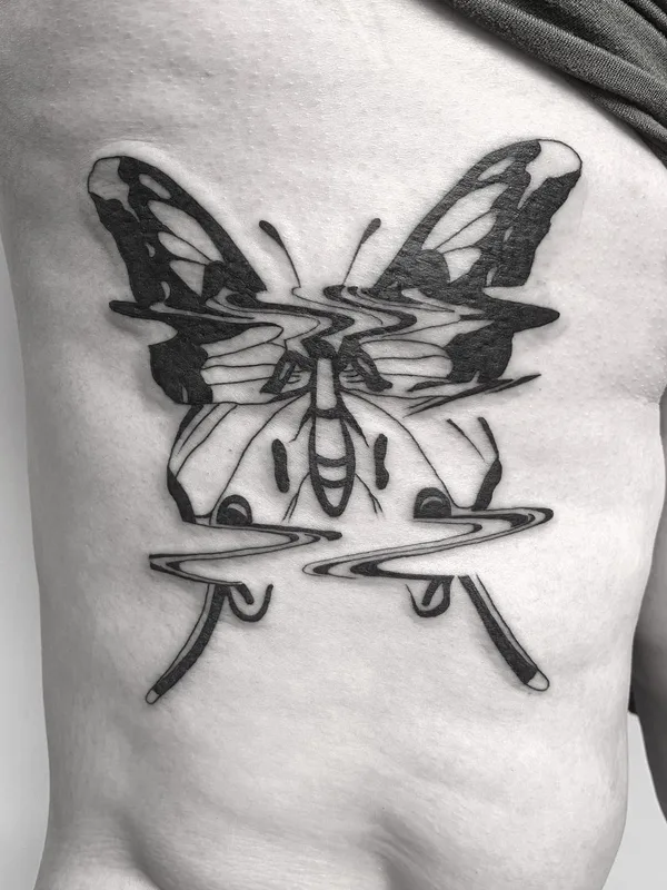 black blackwork Tatuagem em thigh #72340 | Tatuador Levi Cherry
