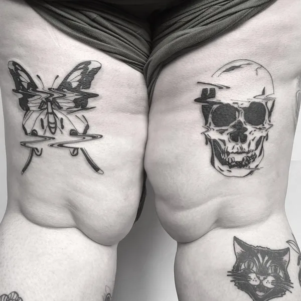 Black tattoo by Levi Cherry in Leeds