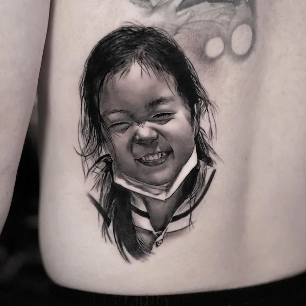 Portrait tattoo by Hyeongho Jackson Choi in Busan