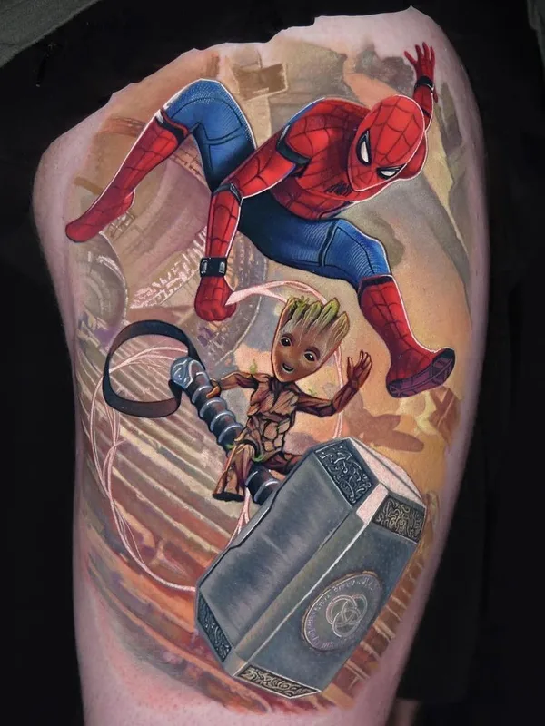 color realism Tatuaggio su thigh #42356 | Tatuatore Danny Elliott