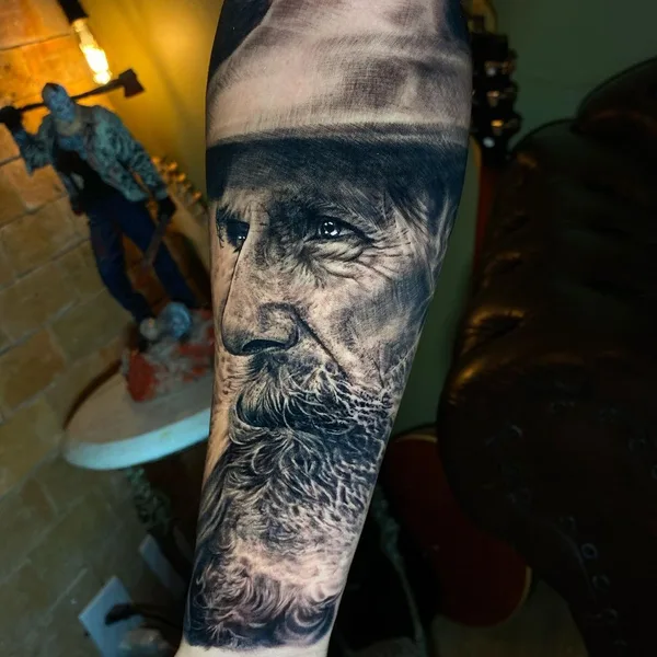 Portrait tattoo by Rodrigo Koala in Feira de Santana