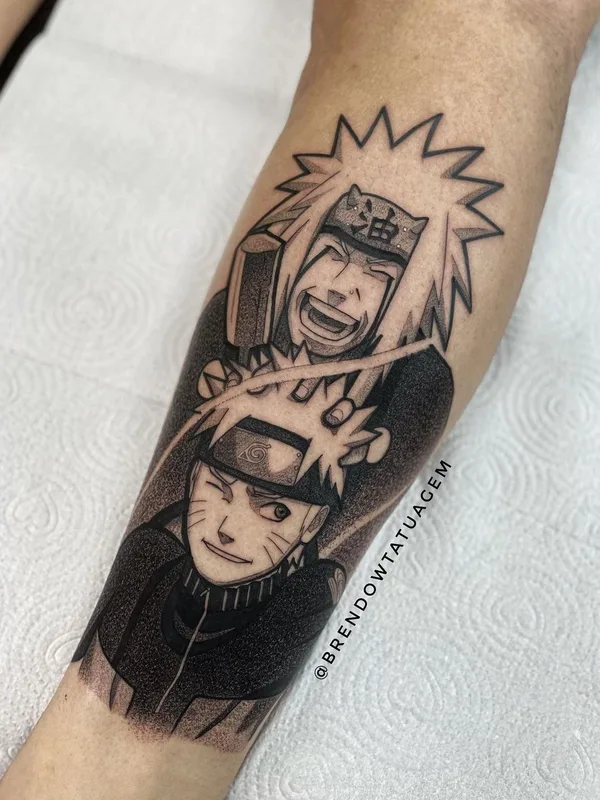 black and grey anime tatouage sur forearm #42411 | Artiste tatoueur Brendow Nany
