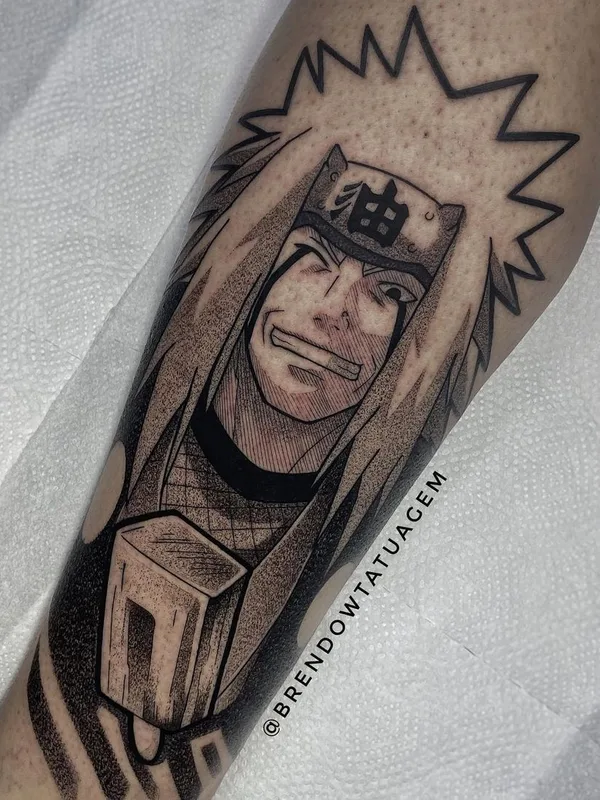 black and grey anime tatouage sur forearm #42422 | Artiste tatoueur Brendow Nany