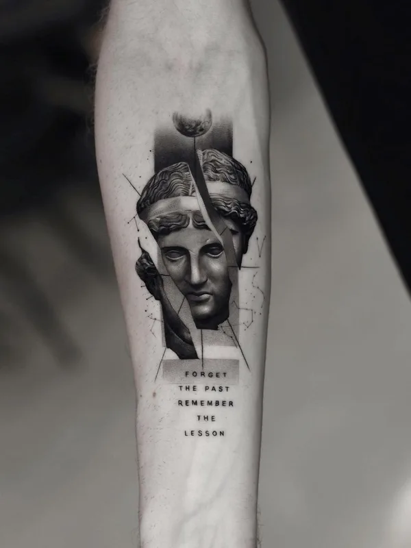 black and grey black and grey tattoo auf forearm #42455 | Tätowierer Avihoo Ben Gida