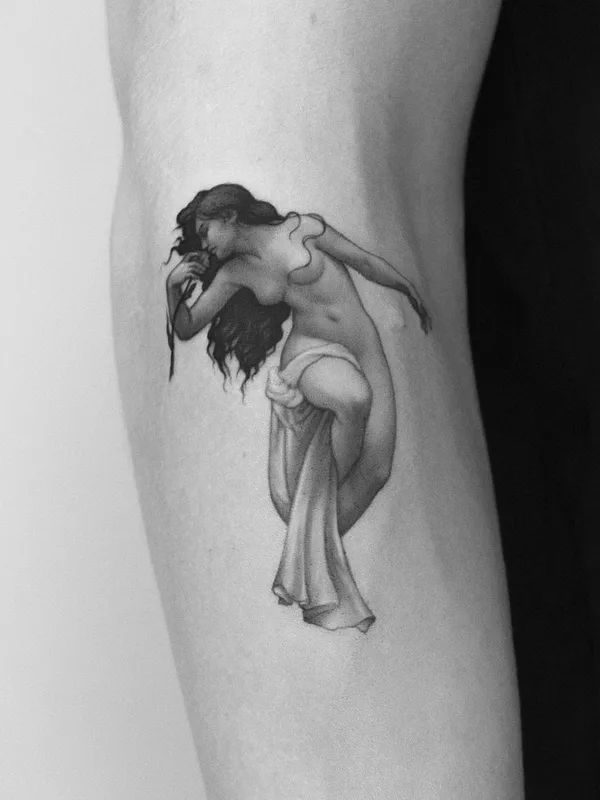 female black and grey realism татуировка на forearm #42468 | Тату мастер Pawel Indulski