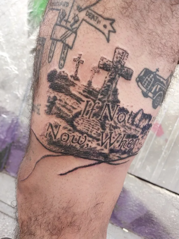 black blackwork tattoo auf calf #73871 | Tätowierer vReta hAndpoke