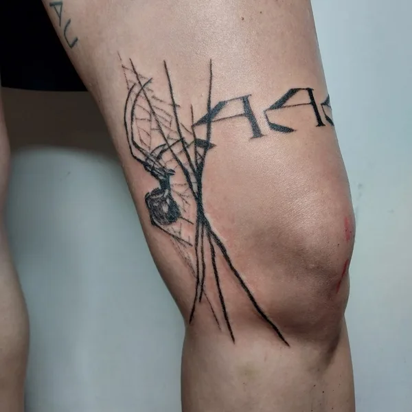 handpoke tattoo by vReta hAndpoke in Barcelona
