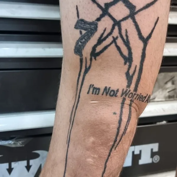 handpoke tattoo by vReta hAndpoke in Barcelona