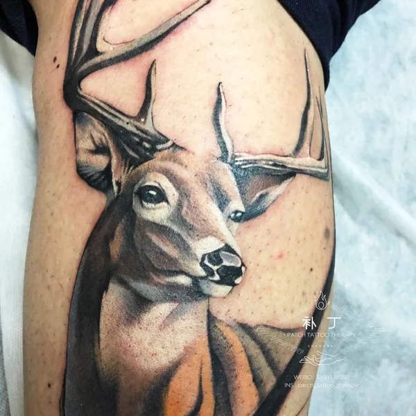 Watercolor tattoo by Jingxi Gu in Los Angeles