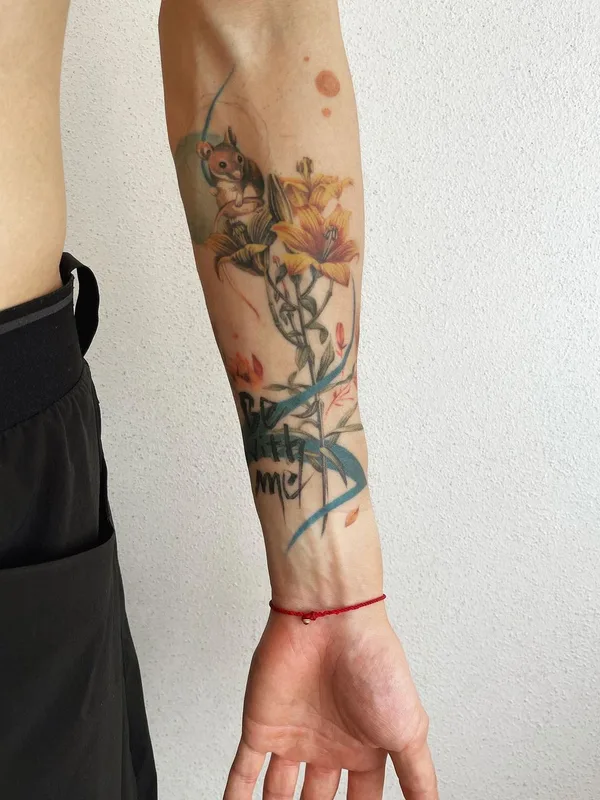 color illustrative татуировка на forearm #43284 | Тату мастер Jingxi Gu