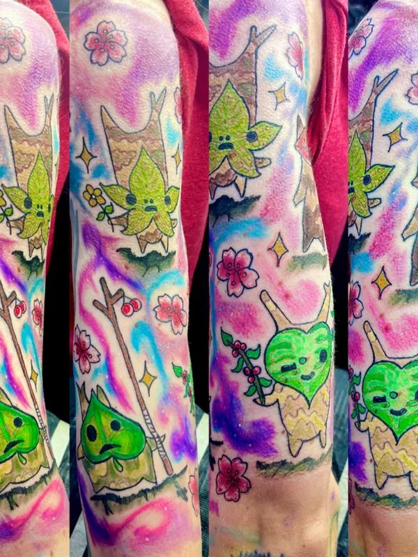 color illustrative татуировка на full sleeve #75288 | Тату мастер Kassidy Coffin/Crimson Spade Tattoo 