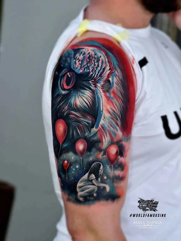 color realism tatuaje en full sleeve #11523 | Tatuador Maya Sapiga